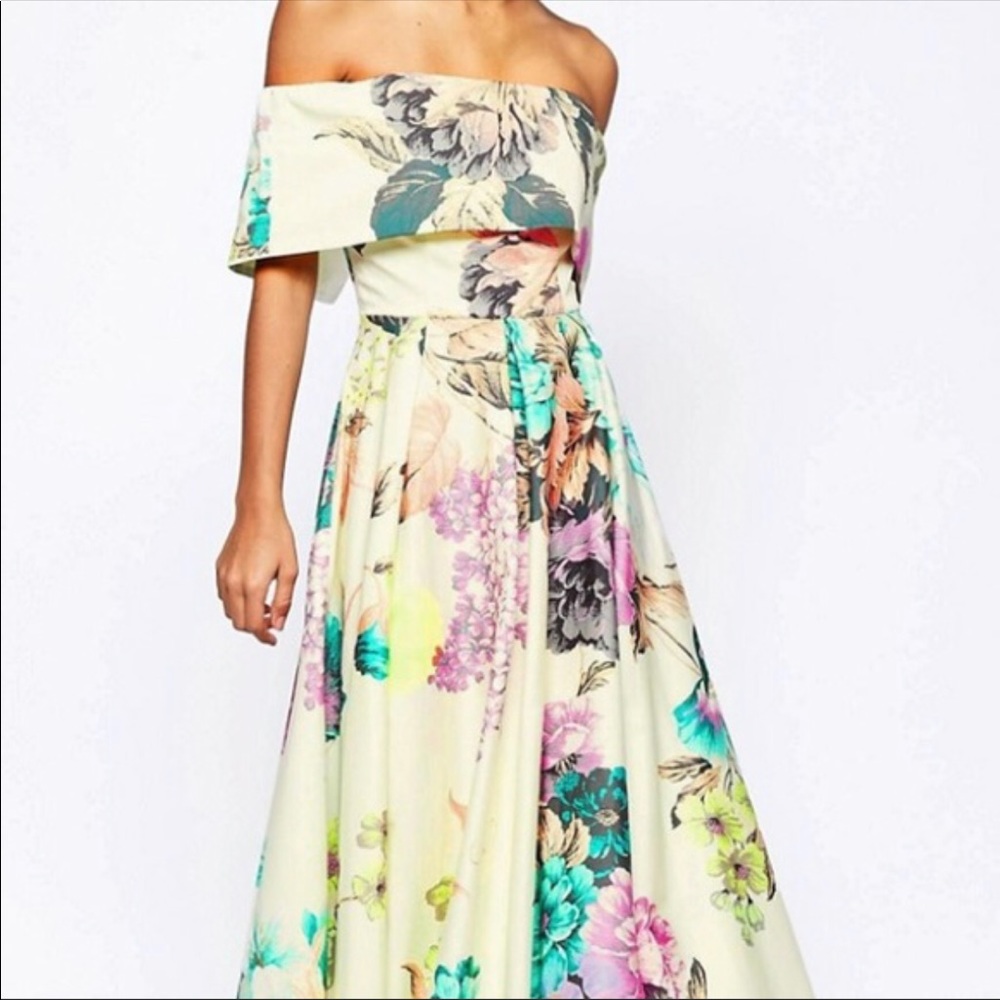 Off the shoulder midi dress